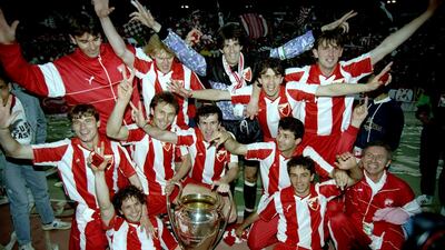 1991 - Red Star Belgrade - Puma. Getty Images