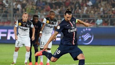 Zlatan Ibrahimovic and Paris Saint-Germain have won the last two Ligue 1 titles. Greg Baker / AFP