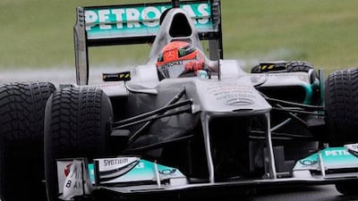 Michael Schumacher says he is not ready to drive off into the sunset just yet and refuted report that he will retire at the season's end.