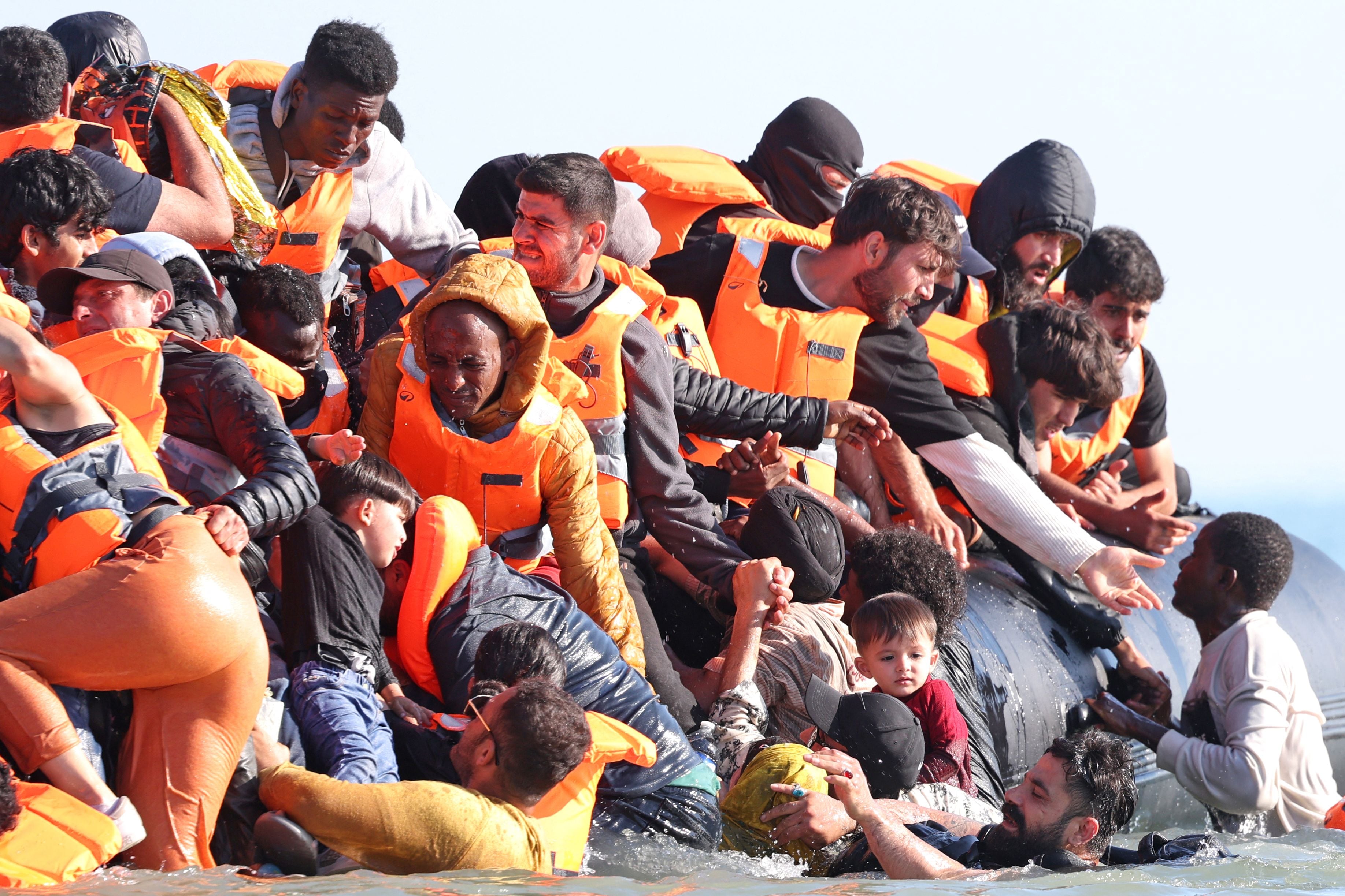 Image linked from the original feed: Four migrants die attempting to cross English Channel in small boats