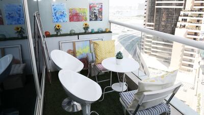 Ms Sabbah loves to sit on the balcony to read and relax