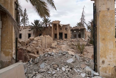 Tadmur Municipality Building, near the Palmyra ancient ruins, was also destroyed during the civil war. Matt Kynaston / The National