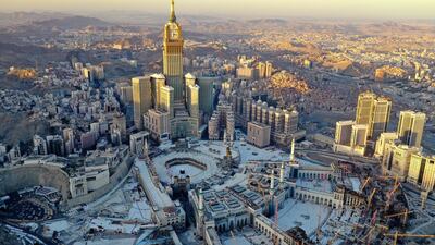 An aerial view shows the Grand Mosque in Makkah. AFP
