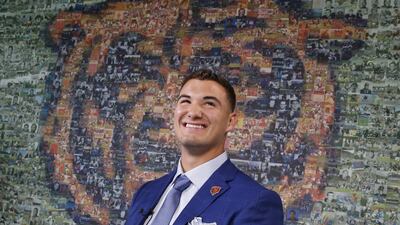 The Chicago Bears' first-round draft pick quarterback Mitchell Trubisky. Charles Rex Arbogast / AP Photo