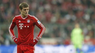 Bayern Munich midfielder Toni Kroos has made 130 appearances for the club since 2007 in the Bundesliga. Matthias Schrader / AP