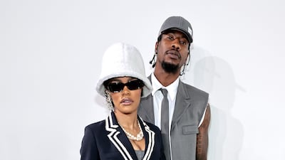 US singer Teyana Taylor, left, and Iman Shumpert welcomed their baby in the bathroom, too. Getty Images / AFP