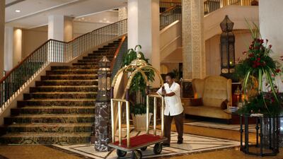 A 2008 photograph of the lobby in Sheraton Abu Dhabi Hotel & Resort. Photo: Ryan Carter / The National
