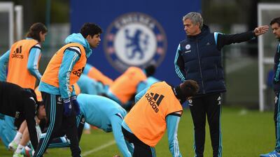 Jose Mourinho will have Diego Costa, second from left, available at St James’ Park. Darren Walsh / AP Photo