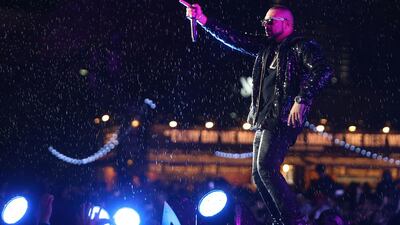 Sean Paul performs during RedFest at the Dubai Media City amphitheatre on February 2, 2017. Satish Kumar / The National