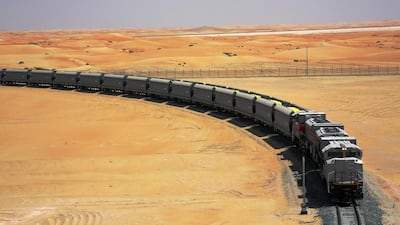 Etihad Rail’s operating partner ERDB has been running freight trials on a daily basis. Courtesy Etihad Rail