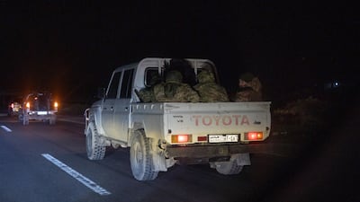 Syrian government reinforcements on the road to Aleppo