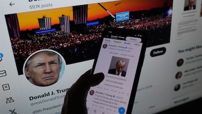 Former US president Donald Trump had more than 88 million followers at the time Twitter, now X, suspended his account in 2021. AFP