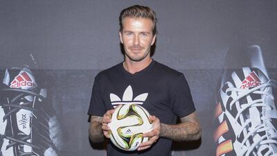 David Beckham will open the newly renovated Adidas store in Dubai’s Mall of the Emirates next Tuesday. Raphael Dias / Getty Images for Adidas