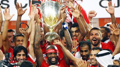 A phenomenal win for Al Ahli as they tied Sharjah for the most President's Cup titles - they have now lifted the trophy eight times. Satish Kumar / The National