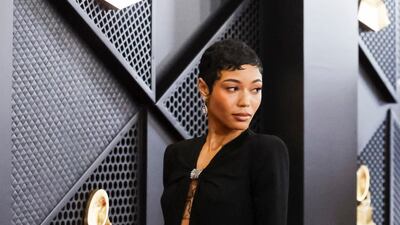 Coi Leray wears Saint Laurent. EPA