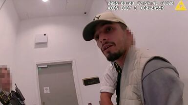 Brahim Kaddour-Cherif being arrested in September this year. Photo: Metropolitan Police