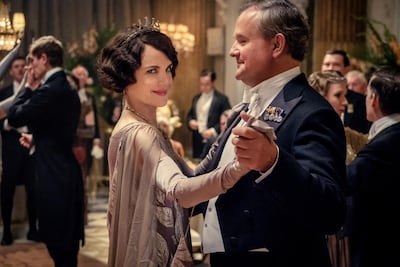 Elizabeth McGovern, left, as Lady Grantham and Hugh Bonneville, as Lord Grantham, in 'Downton Abbey'. Focus Features