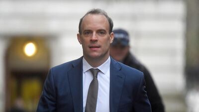 Dominic Raab and Sheikh Ahmad Nasser Al Sabah discussed regional tensions. Getty