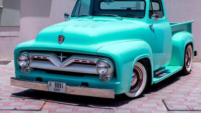 Younes Ali Akbar's 1955 Ford F-100 truck. Victor Besa / The National
