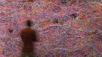 Danial Canogar's Chyron Wallpaper work. Photo: Studio Daniel Canogar