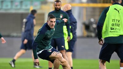 Nicolo Zaniolo of Italy in action. Getty Images