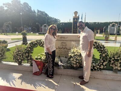 Nasrin Roshan and her husband Arash Asiabi travelled to Cairo for the Shah's annual commemorations weeks after her return to the UK. Photo: Nasrin Roshan