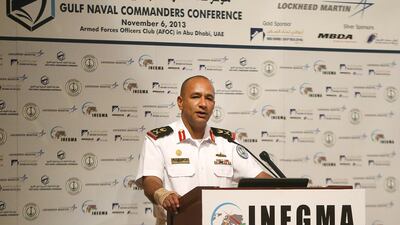 6 - November - 2013, Armed Forces Officers Club, Abu DhabiIn the photo: Rear Admiral Ibrahim Al Musharrakh, Commander of Naval Force UAE.Gulf Naval Commanders Conference at Armed Forces Officers Club. Fatima Al Marzooqi/ The National.