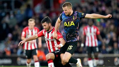 Eric Dier, 6 - The offside flag went up for what felt like the 100th time as he attacked a Son corner. Survived a penalty shout when Stuart Armstrong drilled the ball into his body, but the England man had kept his arm tight to his side. AP