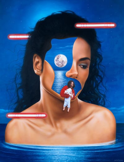 'Moonwalker', 2018, Oil paint on canvas