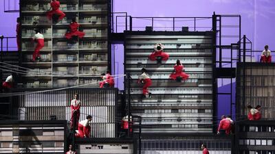 Dancers perform during the Opening Ceremony of the Rio 2016 Olympic Games at Maracana Stadium in Rio de Janeiro, Brazil. Cameron Spencer / Getty Images