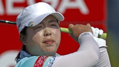 After the first round, defending champion Shanshan Feng finds herself nine shots off the lead at the Omega Dubai Ladies Masters. Antonie Robertson / The National