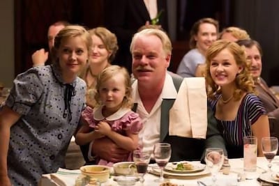 Amy Adams, left, and Philip Seymour Hoffman star in The Master. AP