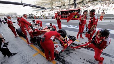 Sebastian Vettel was quickest in the final practice for the Abu Dhabi Grand Prix, suggesting Mercedes may not have it all their own way during Sunday's race. Valdrin Xhemaj / EPA