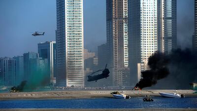 The public demonstration involved key units from the ground, sea and air forces. WAM