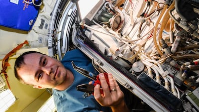 Mr Petelin aboard the International Space Station on December 9, 2022. Photo: Nasa