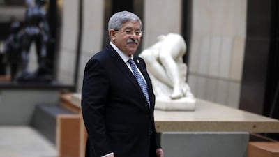 Algerian Prime Minister Ahmed Ouyahia arrives at the official dinner on the eve of the international ceremony for the Centenary of the WWI Armistice of 11 November 1918 at the Orsay Museum, in Paris, France. AFP