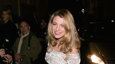 Blake Lively, in Valentino, attends the Valentino show during Paris Fashion Week on January 23, 2008 in Paris, France. Getty Images