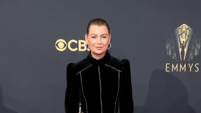 Ellen Pompeo in an Elie Saab jumpsuit. AFP