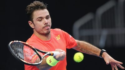 Stan Wawrinka of Switzerland plays a forehand in his second round match against Radek Stepanek of the Czech Republic during Day 4 of the 2016 Australian Open at Melbourne Park on January 21, 2016 in Melbourne, Australia. (Photo by Michael Dodge/Getty Images)