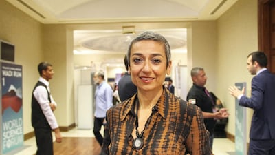 Zainab Salbi, founder of Women for Women International, at the World Science Forum in Jordan. Sophie Tremblay for The National
