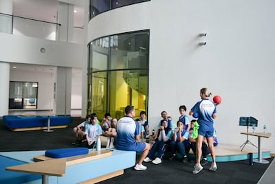 Gym class at the recently opened Nord Anglia International School, Al Reem Island in Abu Dhabi. Khushnum Bhandari / The National