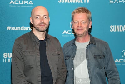 Co-directors Andrew McConnell, left, and Gary Keane attend the 'Gaza' Premiere during the 2019 Sundance Film Festival. AFP