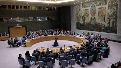 UN Security Council members discuss the conflict between Israel and Hamas in New York. Reuters