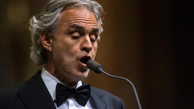 Italian tenor Andrea Bocelli performed in a special episode of 'The Late Show with James Corden'. EPA