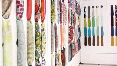 A selection of the colourful veils on offer at Tarhati. Courtesy Rayyan Jamjoom