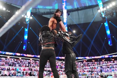 Members of Retribution turn on Mustafa Ali at 'Fastlane'. Courtesy WWE