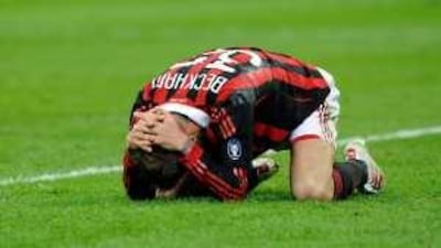 Beckham tore his Achilles tendon in the 88th minute of Sunday's game against Chievo.