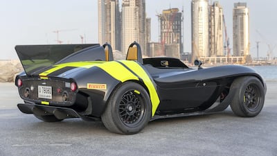 An development version of the Jannarelly-PureDrive official safety car, near the Jannarelly factory in Al Jadaf, Dubai. Antonie Robertson / The National