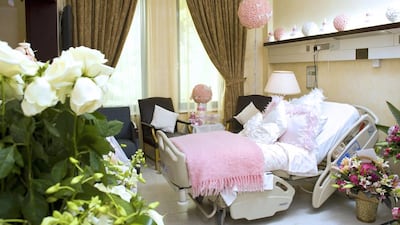 A hospital room decorated by Babybling. Courtesy Babybling