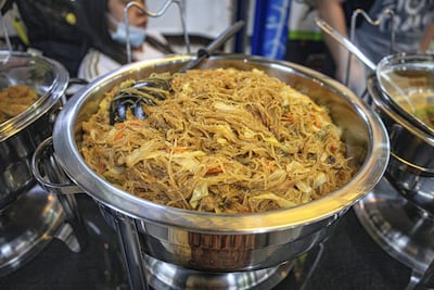 Pancit noodles at the cafeteria. Photo: Larayb Abrar